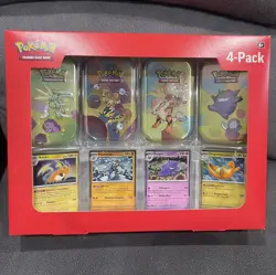 NEW Pokemon 4 Mini Tins 4 Promo Cards Bundle 151 Sam's Club - Image 1