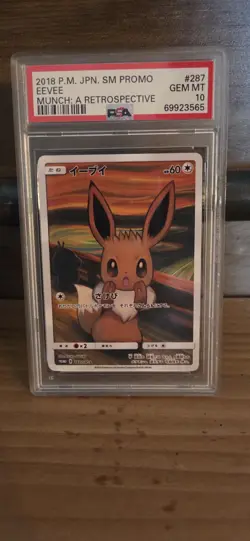 2018 Pokemon JPN SM PROMO Munch #287 EEVEE (Deco Card) - Image 1