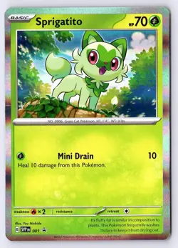 SPRIGATITO 001 HOLO PROMO SCARLET & VIOLET PROMO POKEMON HOLO LP - Image 1