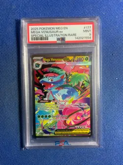 2025 POKEMON MEG EN-MEGA EVOLUTION #177 MEGA VENUSAUR EX PSA 9 - Image 1