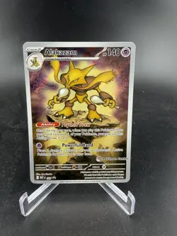 2025 Pokemon Center Stamp Alakazam 009 Black Star Promo NM - Image 1