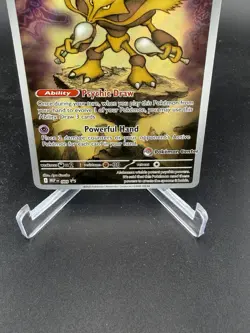 2025 Pokemon Center Stamp Alakazam 009 Black Star Promo NM - Image 3