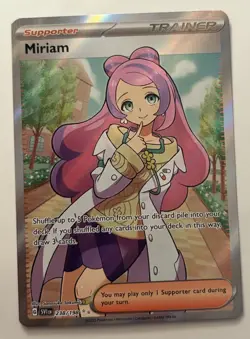 Pokemon TCG Miriam Trainer Full Art Holo Scarlet & Violet Base Set - Image 1