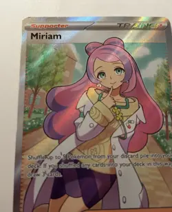 Pokemon TCG Miriam Trainer Full Art Holo Scarlet & Violet Base Set - Image 2