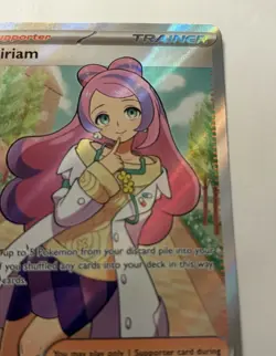 Pokemon TCG Miriam Trainer Full Art Holo Scarlet & Violet Base Set - Image 3