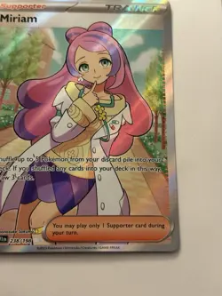 Pokemon TCG Miriam Trainer Full Art Holo Scarlet & Violet Base Set - Image 5