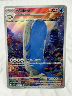 Pokemon Wailord 162/159 Sv09 Journey Together Illustration Rare Holo NM - Image 1