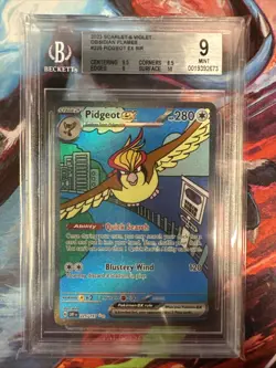 2023 Pokemon SV Obsidian Flames - OBF EN Pidgeot ex #225/197 BGS 9 - Image 1