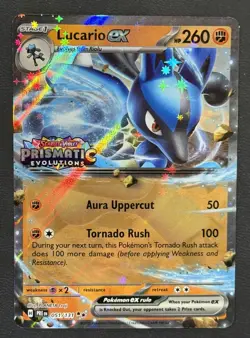 Pokemon Lucario ex (Prismatic Evolutions Stamp) Double Rare Promo 051/131 NM - Image 1