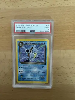 2000 Pokemon Rocket Dark Blastoise #20 English Non-Holo Rare 20/82 PSA 9 Mint - Image 1