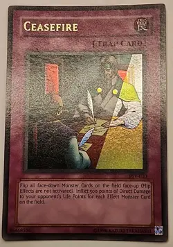 Yu-Gi-Oh Ultra Rare Holo Card Ceasefire PSV-030 Vintage 2002 NM - Image 1