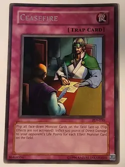 Yu-Gi-Oh Ultra Rare Holo Card Ceasefire PSV-030 Vintage 2002 NM - Image 2