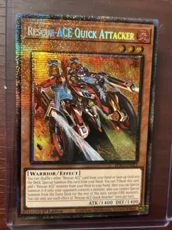 Yugioh! Rescue Ace Quick Attacker BPRO-EN023 Starlight Rare 1st Edition NM - Image 1