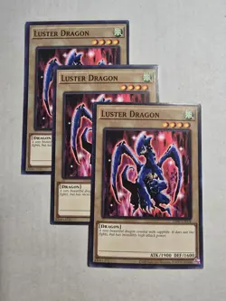 YUGIOH 3x Luster Dragon - SDBE-EN004 - Common - Unlimited - NM/Mint Playset - Image 1