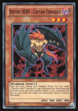 Destiny HERO - Captain Tenacious - LCGX-EN123 - Common - Unlimited Yugioh - Image 1