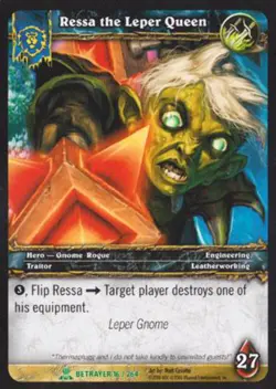 World of Warcraft TCG Ressa the Leper Queen - Servants of the Betrayer 16/264 - Image 1
