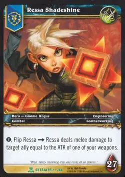 World of Warcraft TCG Ressa Shadeshine - Servants of the Betrayer 7/264 - Image 1