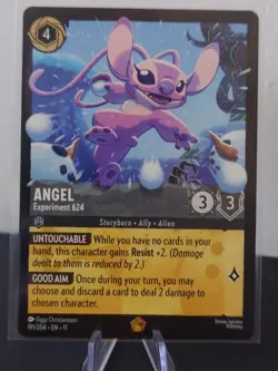 Disney Lorcana TCG Winterspell Angel Experiment 624 Legendary Non Foil 191/204 - Image 1