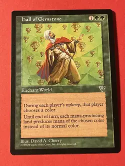 MTG Hall of Gemstone Mirage Green Rare Magic the Gathering Card LP/NM - Image 1