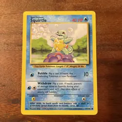 Pokemon Squirtle Base Set Card 63/102 Vintage 1999 WOTC TCG Common - Image 1