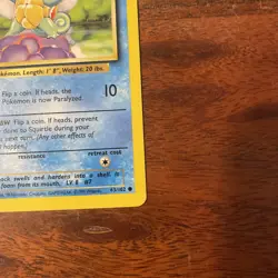 Pokemon Squirtle Base Set Card 63/102 Vintage 1999 WOTC TCG Common - Image 3