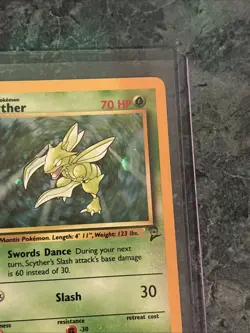 Pokemon Scyther Holo Rare TCG Card 17/130 WOTC Base Set 2 - Image 2