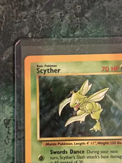 Pokemon Scyther Holo Rare TCG Card 17/130 WOTC Base Set 2 - Image 3