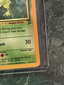 Pokemon Scyther Holo Rare TCG Card 17/130 WOTC Base Set 2 - Image 5