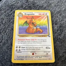 Pokemon TCG Dragonite Fossil 19/62 Non-Holo Unlimited Rare Card MP - Image 1