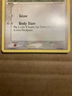 Zigzagoon Pokemon Card Emerald 74/106 LP - Image 4