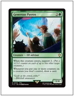 1x Generous Patron, Final Fantasy Commander, Magic the Gathering MTG NM - Image 1