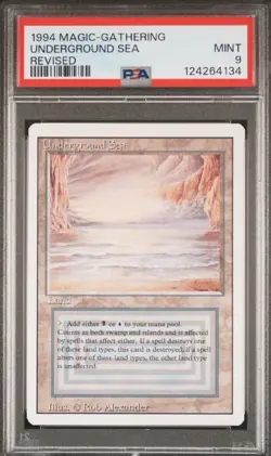1994 MAGIC THE GATHERING MTG UNDERGROUND SEA REVISED PSA 9 - Image 1