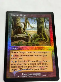 Krosan Verge Judgment EX/LP 141/143 MTG Magic the Gathering Land FOIL Uncommon - Image 1