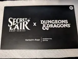 MTG Secret Lair Karlach's Rage Rainbow Foil Edition - Image 1