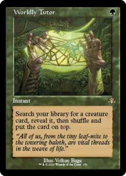 MTG Worldly Tutor - Retro Frame, NM-Mint, English Dominaria Remastered - Image 1