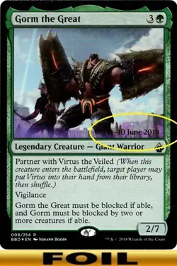 1x - Gorm the Great - FOIL - Launch Party & Release Event Promos - NM MTG - Image 1