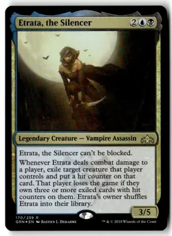 MTG Foil Etrata, the Silencer- Guilds of Ravnica Moderately Played English - Image 1