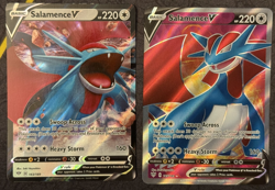 Pokemon Darkness Ablaze Salamence V Full Art 143/189 + 185/189 Lot of 2 - Image 1