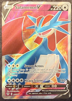 Pokemon Darkness Ablaze Salamence V Full Art 143/189 + 185/189 Lot of 2 - Image 2