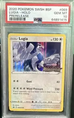 Pokemon Lugia SWSH069 Prerelease Promo Holo PSA 10 SWSH Sword & Shield 2020 - Image 1