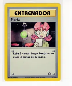 ~ESP~ SPANISH RARE Maria Neo Genesis Unlimited NEAR MINT Pokemon Card (Ref: AB) - Image 1