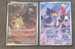 Pokemon Destined Rivals Team Rocket’s Meowth 203/182 & Murkrow 200/182 - Image 1