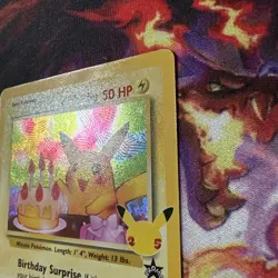 Birthday Pikachu 24/53 Celebrations Holo Black Star Promo Pokemon NM - Image 4