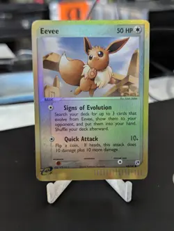 Pokemon Eevee TCG Reverse Holo Card EX Sandstorm 63/100 - Image 1