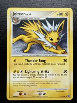 FREE SHIPPING Jolteon 23/100 - Majestic Dawn - Regular Rare Pokemon Card, 2008 - Image 1