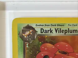 Pokemon Dark Vileplume Team Rocket 13/82 1st Edition Holo Rare English SWIRL - Image 3