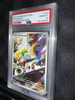 Pokemon Bulbasaur 143/142 Sv07: Stellar Crown Illustration Rare Holo PSA 10 2024 - Image 1