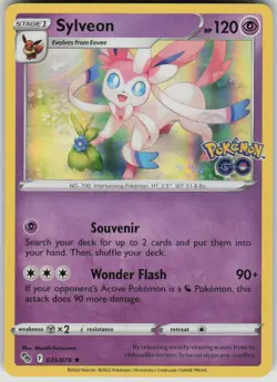 Pokemon Sylveon Holo Rare Pokemon GO 035/078 NM - Image 1