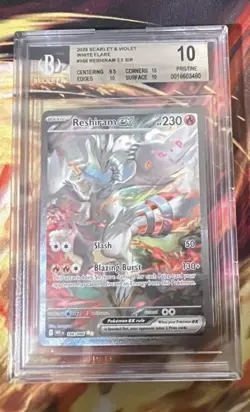2025 Pokemon Reshiram EX SIR 166/086 BGS 10 Pristine *LOW POP* *look at pics* - Image 4