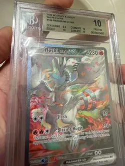 2025 Pokemon Reshiram EX SIR 166/086 BGS 10 Pristine *LOW POP* *look at pics* - Image 5